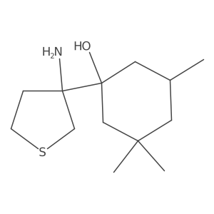 1-(3-Aminothiolan-3-yl)-3,3,5-trimethylcyclohexan-1-ol结构式