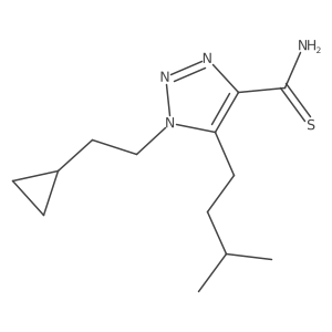 1-(2-cyclopropylethyl)-5-(3-methylbutyl)-1H-1,2,3-triazole-4-carbothioamide结构式