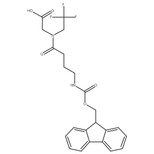 2-[4-({[(9H-fluoren-9-yl)methoxy]carbonyl}amino)-N-(2,2,2-trifluoroethyl)butanamido]acetic acid结构式