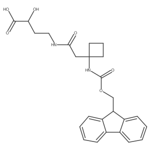 4-{2-[1-({[(9H-fluoren-9-yl)methoxy]carbonyl}amino)cyclobutyl]acetamido}-2-hydroxybutanoic acid结构式