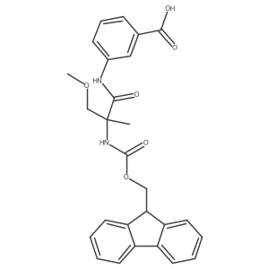 3-[2-({[(9H-fluoren-9-yl)methoxy]carbonyl}amino)-2-(methoxymethyl)propanamido]benzoic acid Structure