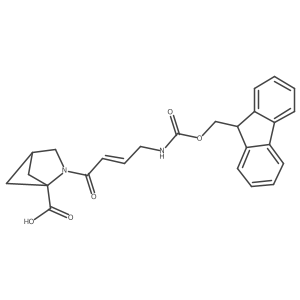 2-[4-({[(9H-fluoren-9-yl)methoxy]carbonyl}amino)but-2-enoyl]-2-azabicyclo[2.1.1]hexane-1-carboxylic acid结构式