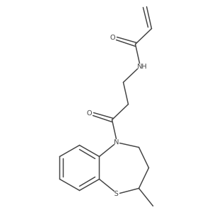 N-[3-(2-methyl-2,3,4,5-tetrahydro-1,5-benzothiazepin-5-yl)-3-oxopropyl]prop-2-enamide结构式