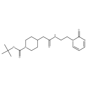 Tert-butyl 4-({[2-(2-oxo-1,2-dihydropyrimidin-1-yl)ethyl]carbamoyl}methyl)piperidine-1-carboxylate Structure