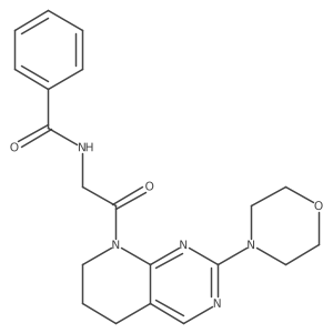 N-(2-(2-morpholino-6,7-dihydropyrido[2,3-d]pyrimidin-8(5H)-yl)-2-oxoethyl)benzamide结构式