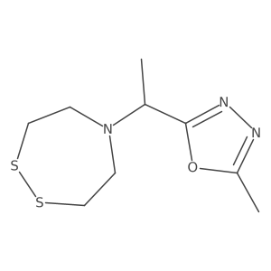 2-[1-(1,2,5-Dithiazepan-5-yl)ethyl]-5-methyl-1,3,4-oxadiazole Structure