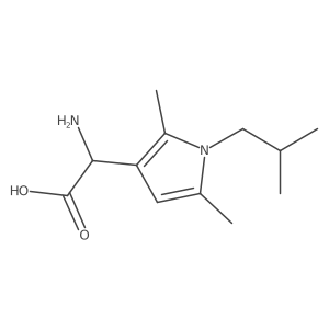 2-amino-2-[2,5-dimethyl-1-(2-methylpropyl)-1H-pyrrol-3-yl]acetic acid结构式