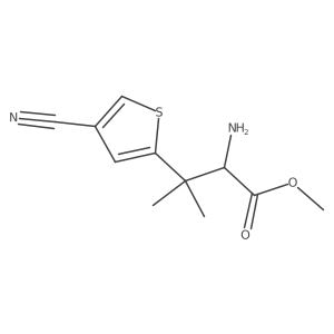 Methyl 2-amino-3-(4-cyanothiophen-2-yl)-3-methylbutanoate结构式