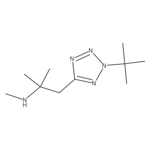 [1-(2-tert-butyl-2H-1,2,3,4-tetrazol-5-yl)-2-methylpropan-2-yl](methyl)amine结构式