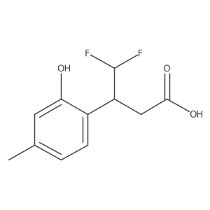4,4-Difluoro-3-(2-hydroxy-4-methylphenyl)butanoic acid结构式