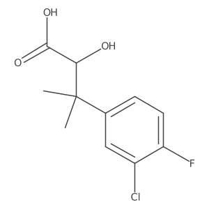 3-(3-Chloro-4-fluorophenyl)-2-hydroxy-3-methylbutanoic acid Structure