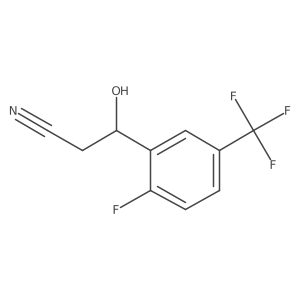 3-[2-Fluoro-5-(trifluoromethyl)phenyl]-3-hydroxypropanenitrile Structure