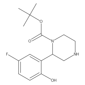 Tert-butyl 2-(5-fluoro-2-hydroxyphenyl)piperazine-1-carboxylate结构式