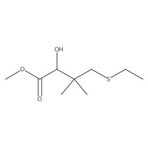 Methyl 4-(ethylsulfanyl)-2-hydroxy-3,3-dimethylbutanoate结构式