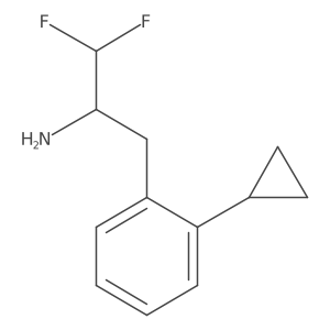 3-(2-Cyclopropylphenyl)-1,1-difluoropropan-2-amine Structure