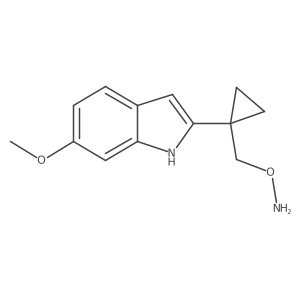 O-{[1-(6-methoxy-1H-indol-2-yl)cyclopropyl]methyl}hydroxylamine Structure