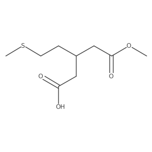 5-Methoxy-3-[2-(methylsulfanyl)ethyl]-5-oxopentanoic acid结构式