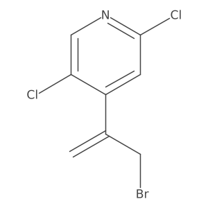 4-(3-Bromoprop-1-en-2-yl)-2,5-dichloropyridine结构式
