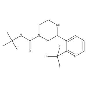 Tert-butyl 3-[2-(trifluoromethyl)pyridin-3-yl]piperazine-1-carboxylate结构式