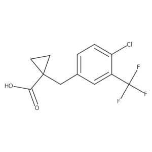 1-{[4-Chloro-3-(trifluoromethyl)phenyl]methyl}cyclopropane-1-carboxylic acid Structure