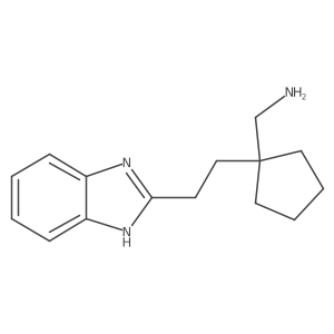 {1-[2-(1H-1,3-benzodiazol-2-yl)ethyl]cyclopentyl}methanamine结构式