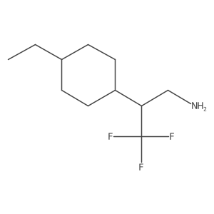 2-(4-Ethylcyclohexyl)-3,3,3-trifluoropropan-1-amine结构式