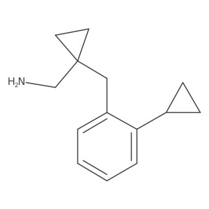 {1-[(2-Cyclopropylphenyl)methyl]cyclopropyl}methanamine结构式