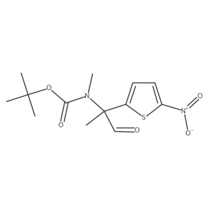 tert-butyl N-methyl-N-[2-(5-nitrothiophen-2-yl)-1-oxopropan-2-yl]carbamate Structure
