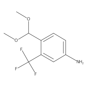 4-(Dimethoxymethyl)-3-(trifluoromethyl)aniline结构式