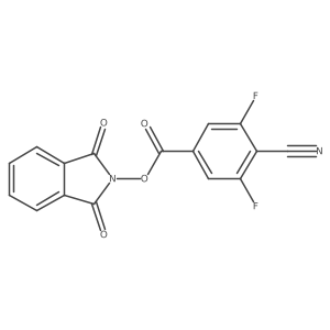 1,3-dioxo-2,3-dihydro-1H-isoindol-2-yl 4-cyano-3,5-difluorobenzoate结构式