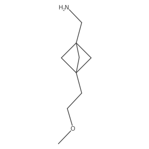 [3-(2-Methoxyethyl)-1-bicyclo[1.1.1]pentanyl]methanamine结构式