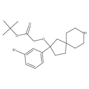 Tert-butyl 2-{[2-(3-bromophenyl)-8-azaspiro[4.5]decan-2-yl]oxy}acetate结构式