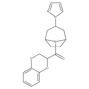 8-(2,3-dihydro-1,4-benzodioxine-2-carbonyl)-3-(1H-pyrazol-1-yl)-8-azabicyclo[3.2.1]octane Structure