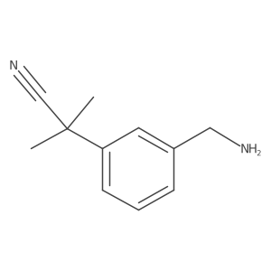 2-(3-(Aminomethyl)phenyl)-2-methylpropanenitrile结构式
