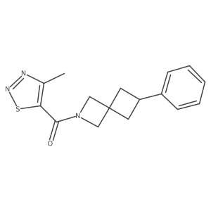 2-(4-Methyl-1,2,3-thiadiazole-5-carbonyl)-6-phenyl-2-azaspiro[3.3]heptane Structure