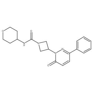 N-(oxan-4-yl)-3-(6-oxo-3-phenyl-1,6-dihydropyridazin-1-yl)azetidine-1-carboxamide结构式