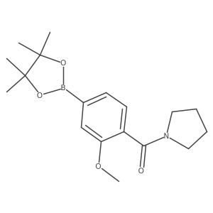 1-[[2-Methoxy-4-(tetramethyl-1,3,2-dioxaborolan-2-yl)phenyl]carbonyl]pyrrolidine Structure