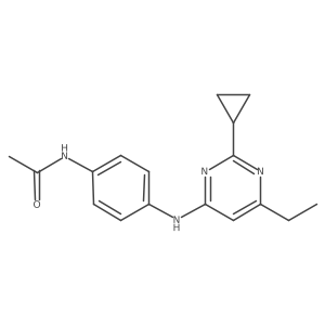 N-{4-[(2-cyclopropyl-6-ethylpyrimidin-4-yl)amino]phenyl}acetamide Structure