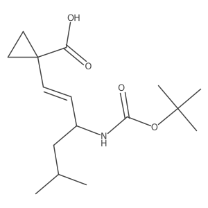 (S,E)-1-(3-((tert-Butoxycarbonyl)amino)-5-methylhex-1-en-1-yl)cyclopropane-1-carboxylic acid结构式