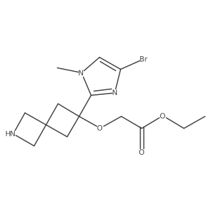 ethyl 2-{[6-(4-bromo-1-methyl-1H-imidazol-2-yl)-2-azaspiro[3.3]heptan-6-yl]oxy}acetate Structure