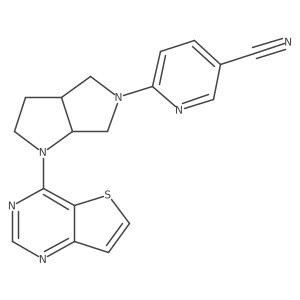 6-(1-{Thieno[3,2-d]pyrimidin-4-yl}-octahydropyrrolo[3,4-b]pyrrol-5-yl)pyridine-3-carbonitrile Structure