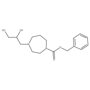Benzyl 4-(2,3-dihydroxypropyl)-1,4-diazepane-1-carboxylate结构式