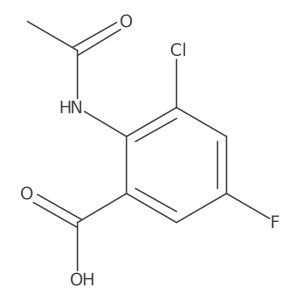 3-Chloro-2-acetamido-5-fluorobenzoic acid结构式
