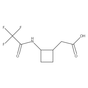 2-[2-(Trifluoroacetamido)cyclobutyl]acetic acid结构式