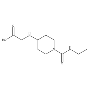 2-{[1-(Ethylcarbamoyl)piperidin-4-yl]amino}acetic acid结构式