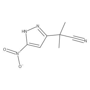 2-methyl-2-(5-nitro-1H-pyrazol-3-yl)propanenitrile结构式