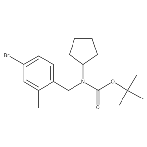 tert-Butyl 4-bromo-2-methylbenzyl(cyclopentyl)carbamate结构式