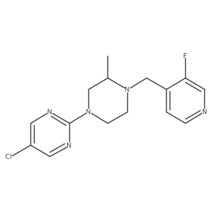 5-Chloro-2-{4-[(3-fluoropyridin-4-yl)methyl]-3-methylpiperazin-1-yl}pyrimidine结构式