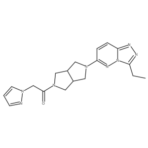 1-(5-{3-ethyl-[1,2,4]triazolo[4,3-b]pyridazin-6-yl}-octahydropyrrolo[3,4-c]pyrrol-2-yl)-2-(1H-pyrazol-1-yl)ethan-1-one Structure