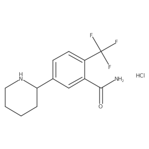 5-(Piperidin-2-yl)-2-(trifluoromethyl)benzamide hydrochloride Structure